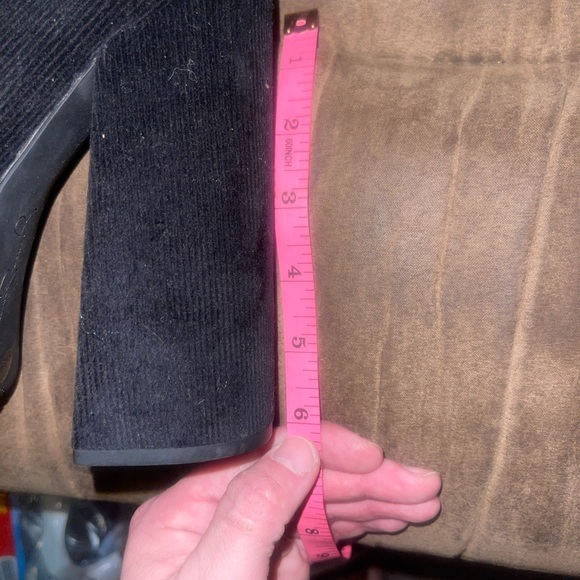 Jessica Simpson Black Velvet Platform Boots - Picture 5 of 8